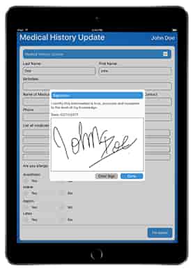 Patient Registration & Consulting iPad iOS App integrated with EMR-Login-signature