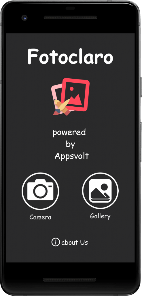 Photo Editing & Enhancing Application-android-phone-splash